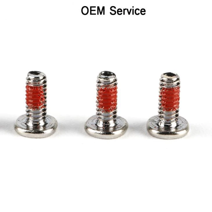 Red Nylok Patch Steel Small Screw