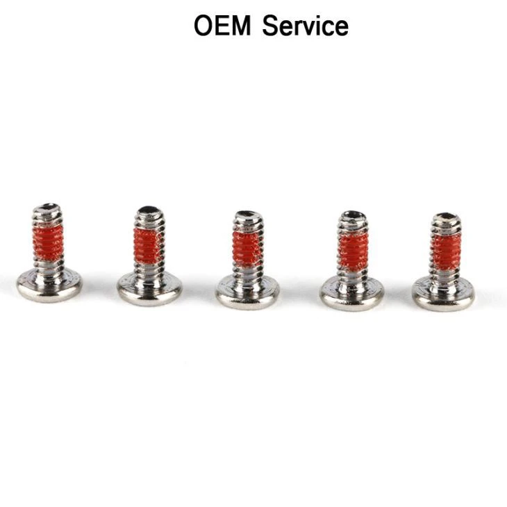 Red Nylok Patch Steel Small Screw