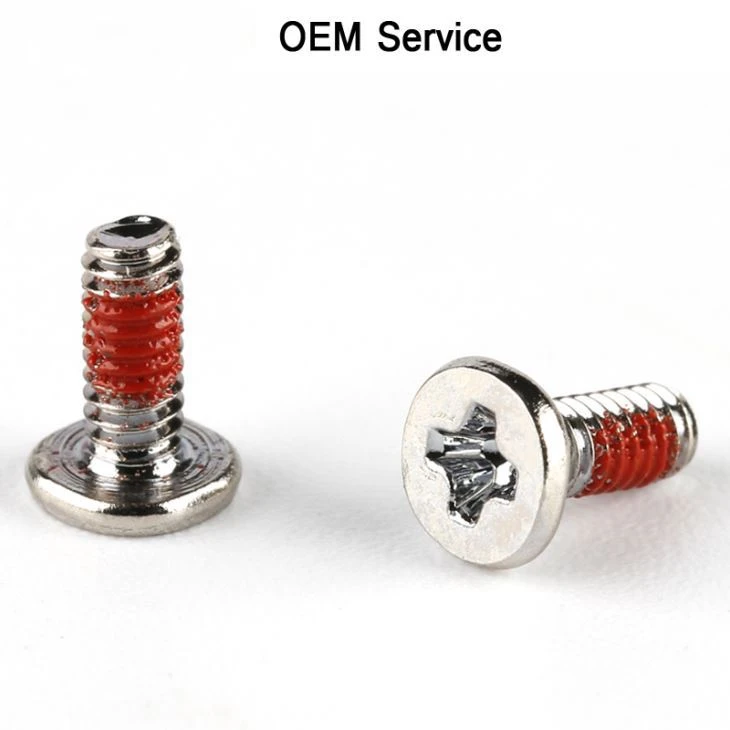 Red Nylok Patch Steel Small Screw