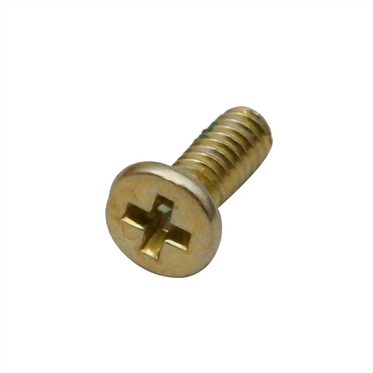 High precision yellow zinc plated machine screw