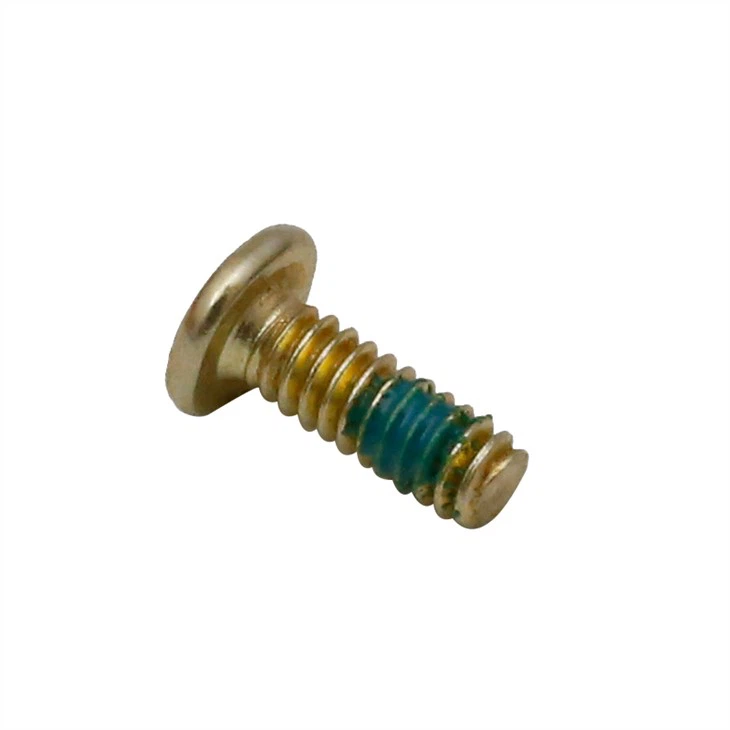 High precision yellow zinc plated machine screw