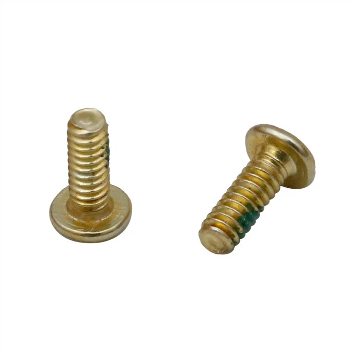 High precision yellow zinc plated machine screw